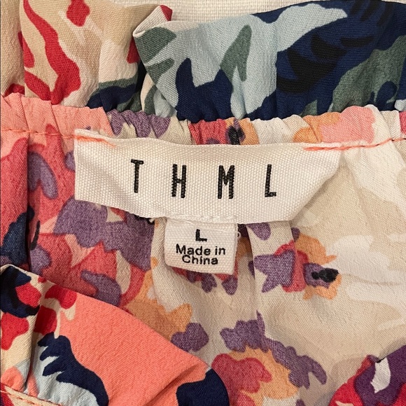 THML Colorful Floral Pattern Blouse - Picture 2 of 7